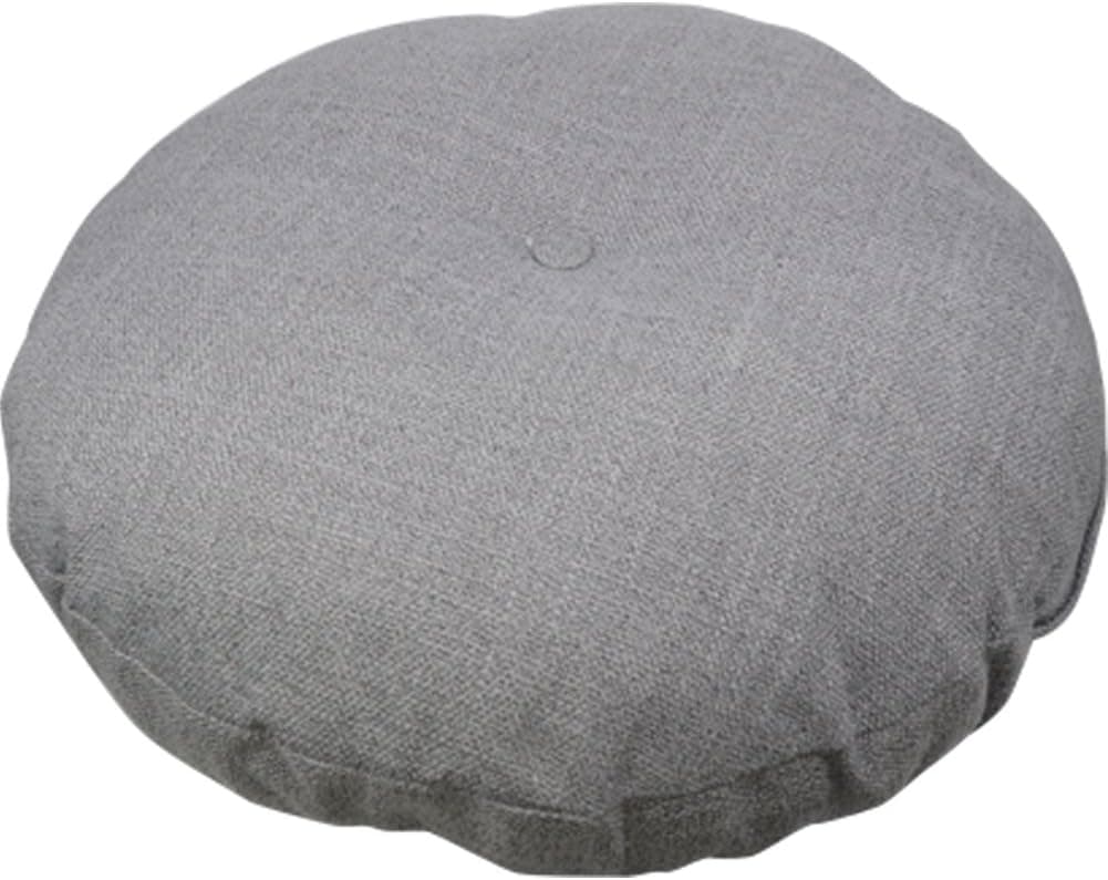 A.B Crew Japanese Style Linen Zafu Meditation Yoga Bolster Tatami Floor Round Cushion(Grey,17.7")