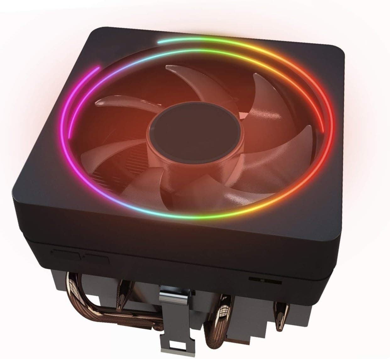 for AMD Wraith Prism LED RGB Cooler Fan from Ryzen 7 2700X Processor AM4/AM2/AM3/AM3+ 4-Pin Contact Heat Sink w/Bracket,Socket Retention Mounting Bracket for Hook-Type Air-Cooled w/Thermal Paste