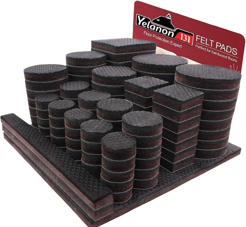 Non Slip Furniture Pads -131 pcs Furniture Grippers Hardwood Floors , Non Skid for Furniture Legs,Self Adhesive Rubber Furniture Feet, Anti Slide Furniture Floor Protector for Keep Couch Stoppers