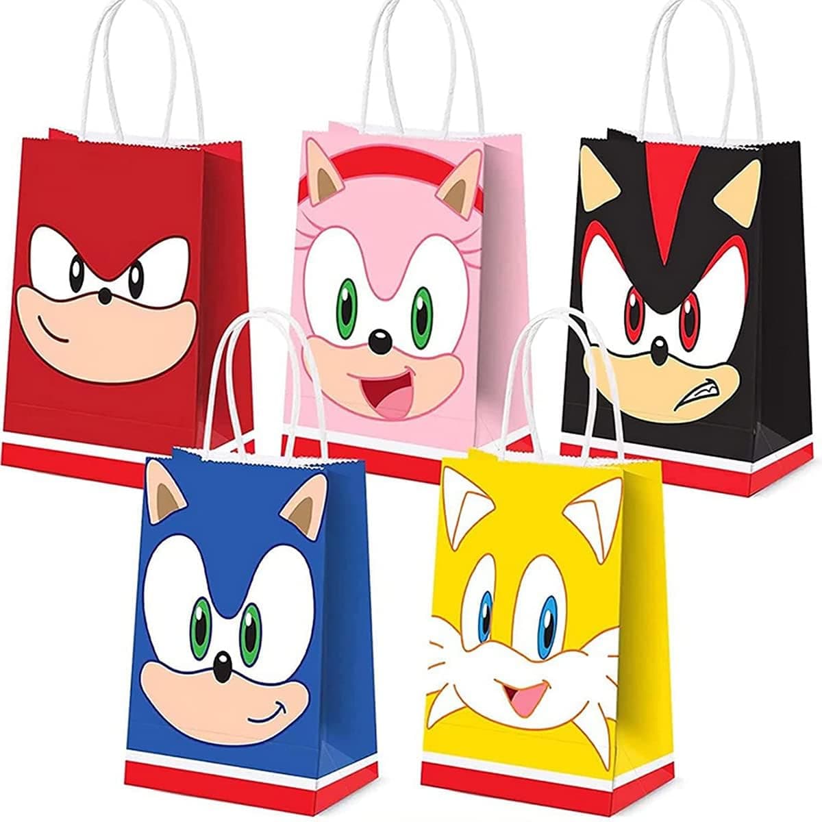 KPTRBZK 15 Pcs Cartoon Party Bags for Kids, Cute Candy Bags Birthday Party Supplies Anime Goodie Bags Party Gifts Bags Party Favors Bags for Boys Girls Kids Party Decorations Party Theme Bags