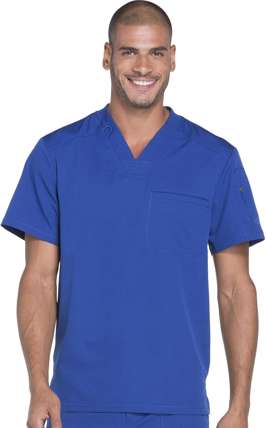 Dickies Dynamix Scrubs for Men, Athletic-Inspired V-Neck Chest Pocket Scrub Top, Four-Way Stretch and Moisture Wicking DK610