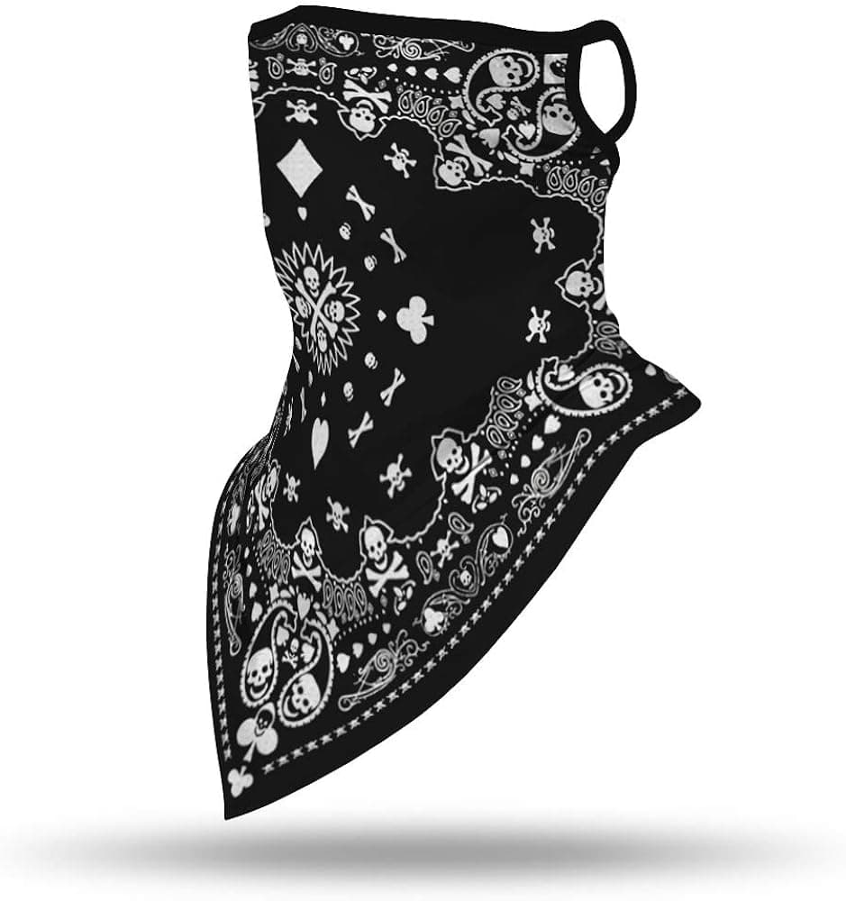 SUMADE Earloops Neck Gaiter,Ski Helmet Face Cover Bandana Workout Sports Face Scarf Balaclava for Outdoors 1 Pack