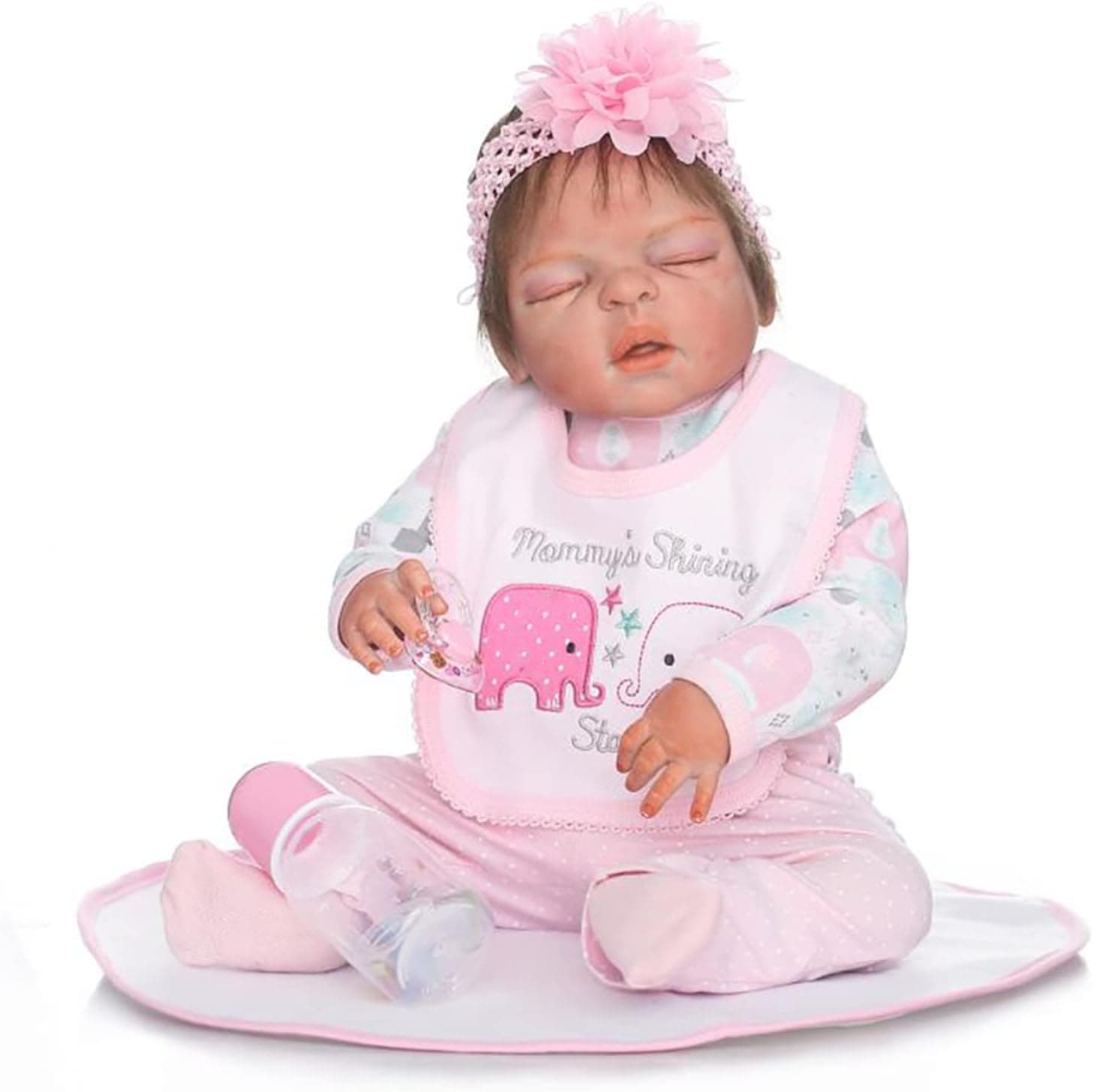 ziyiui reborn baby dolls 23" 57cm lifelike reborn babies Full Body Silicone Reborn Doll Lifelike Anatomically Correct Baby Girl Doll toddler toy gift