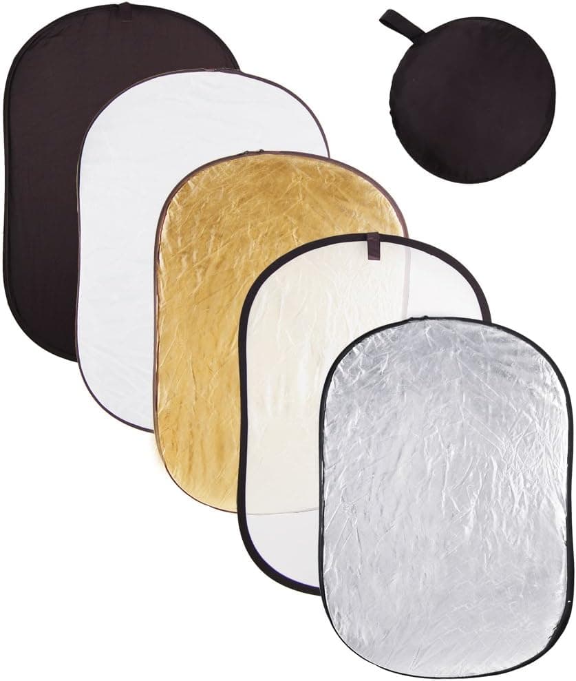 AW 5 in 1 40x60(110x150cm) Collapsible Multi Photography Light Reflector Set for Photo Studio Outdoor Shooting with Bag