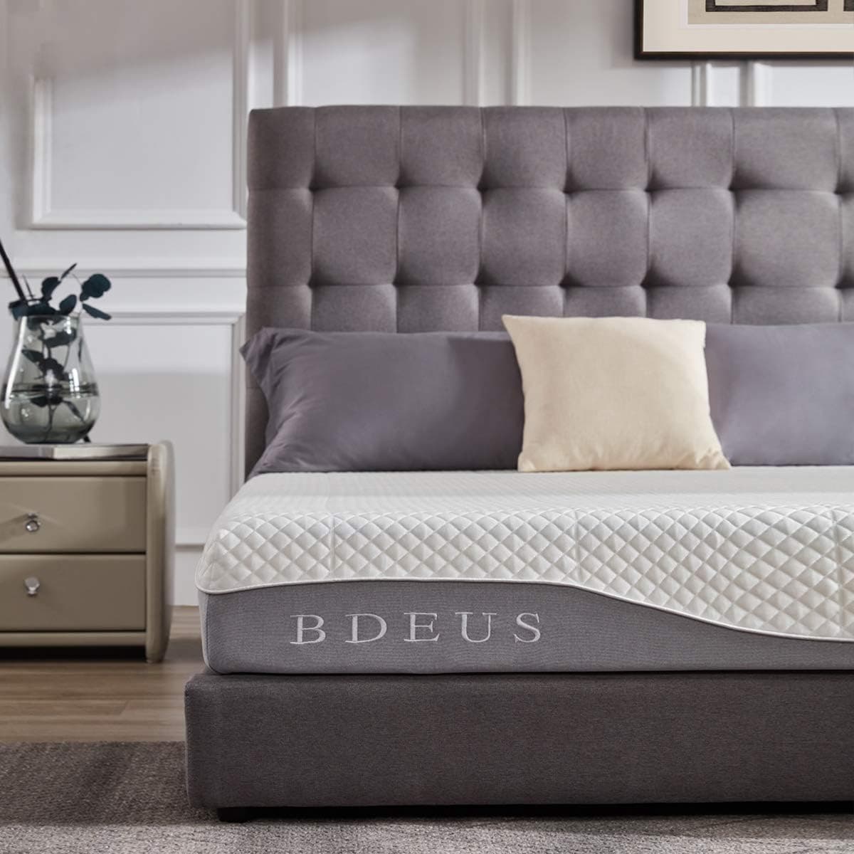 BDEUS Full Size 8 inch Gel Memory Foam Mattress with CertiPUR-US Certified Foam, Breathable Full Body Support Cooling Mattress Pad & Pressure Relief