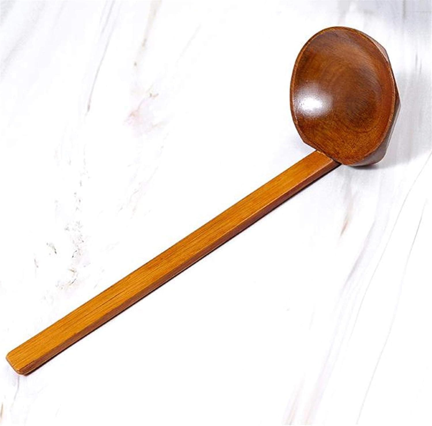 Firecolor Handcrafted Wooden Wood Soup Spoon Tableware Accessories for Porridge Soup Ramen Hot Pot Restaurant Household,Wooden Spoon