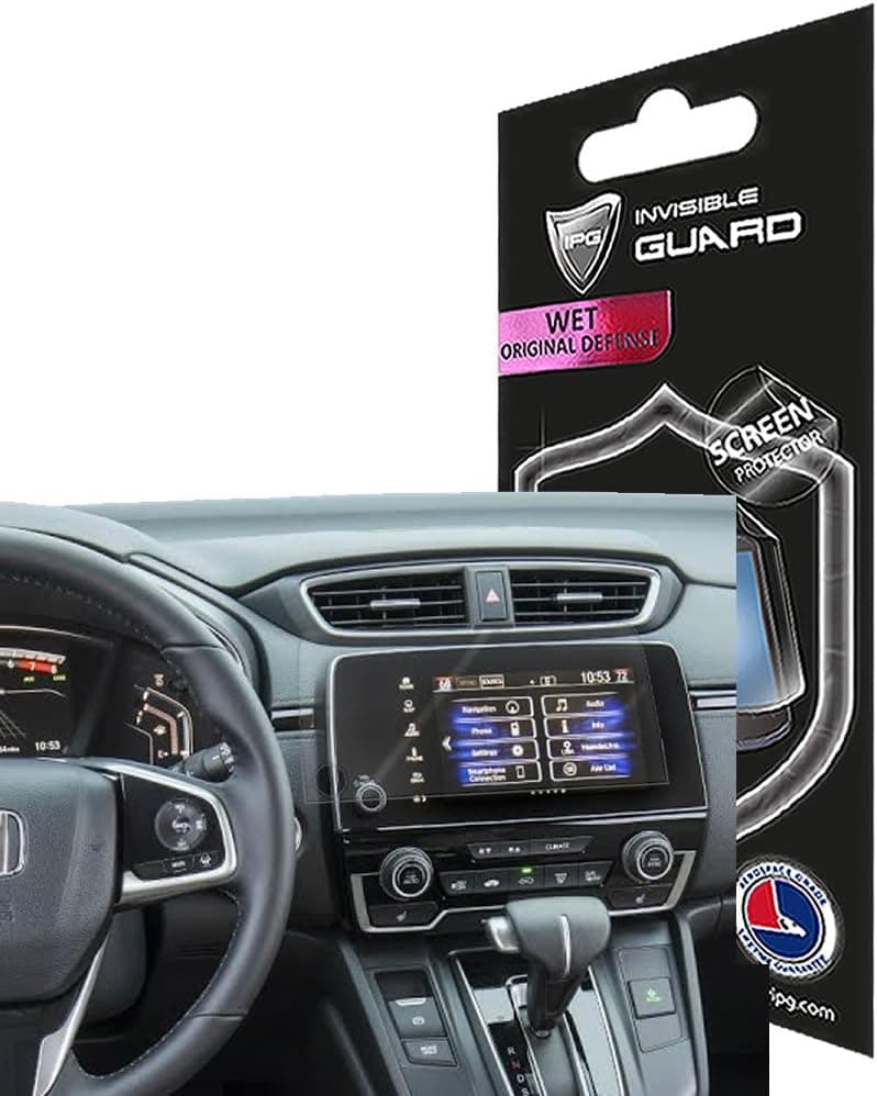 IPG for Honda CR-V Car Navigation 2017-2020 Display Touch Screen Radios Screen Protector Invisible Ultra HD Clear Film Anti Scratch Skin Guard - Smooth/Self-Healing/Bubble -Free