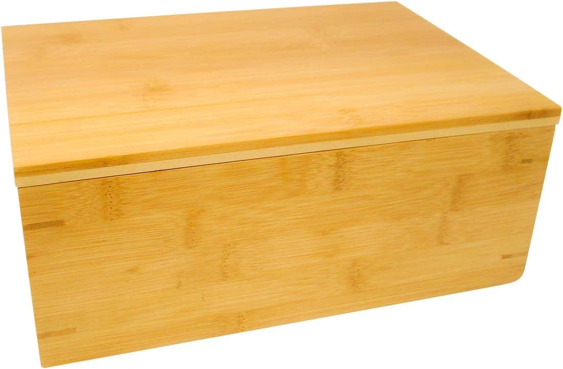 Trademark Innovations 11" Bamboo Wood Stash Storage Box (Natural)