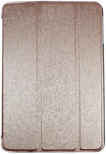 FOME Ultra Slim Shiny Foldable Hard Shell PU Leather Case Smart Cover with Stand for iPad mini Gold + A FOME Clean Cloth Gift