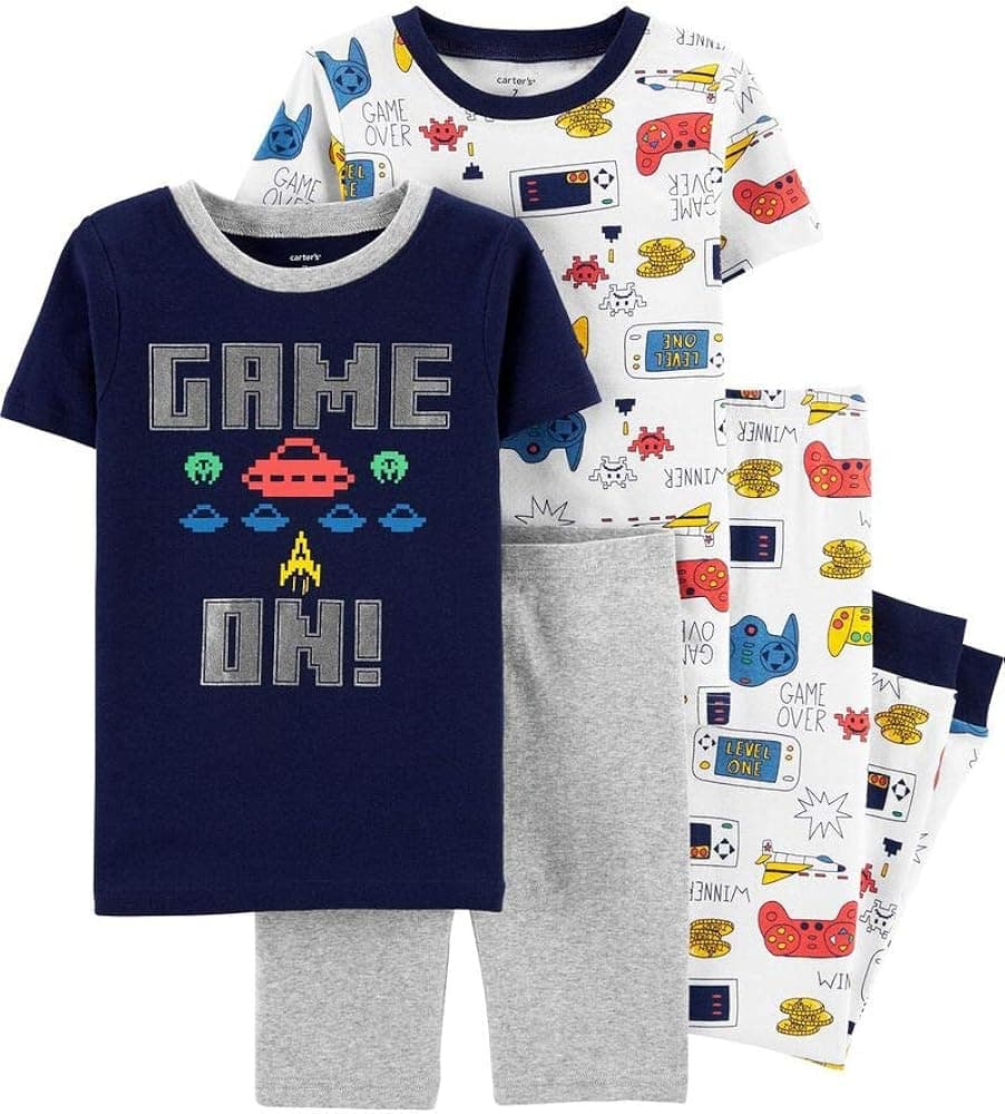 Carter's Boys' 4-Piece Snug Fit Cotton Pajama PJs