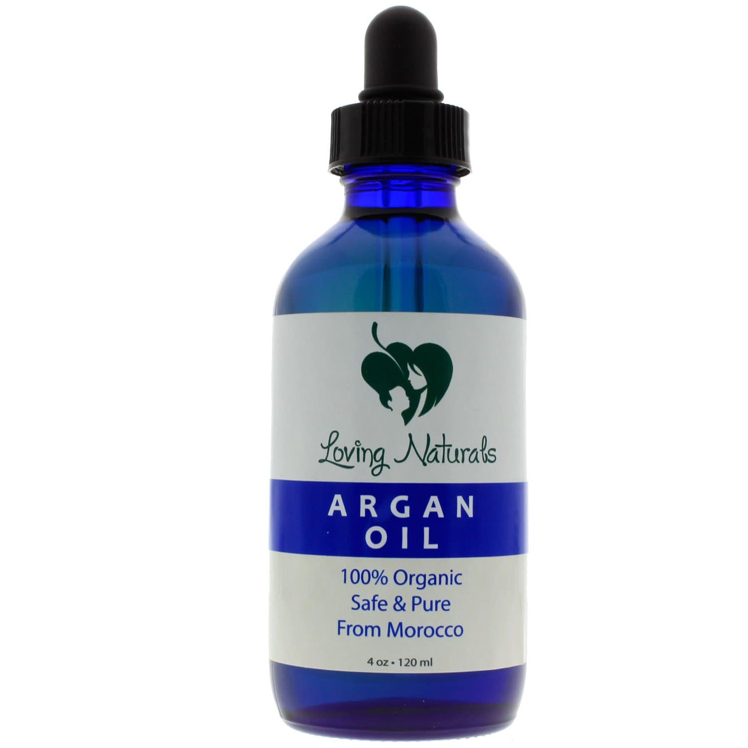 Loving Naturals 100% Pure & USDA Organic Argan Oil for Face, Hair, Skin and Nails (4 Fl. Oz.)