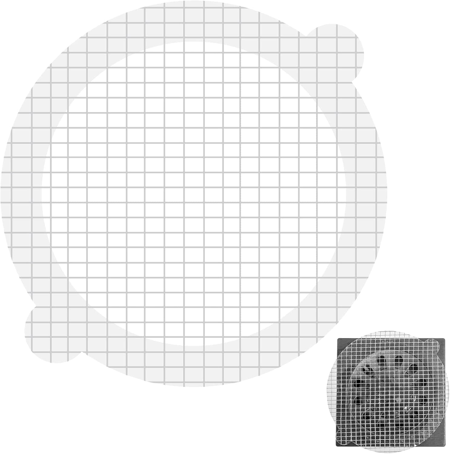 iDOTODO 60Pcs Disposable Shower Drain Hair Catcher Mesh Stickers, Shower Drain Mesh Stickers, Hair Catcher