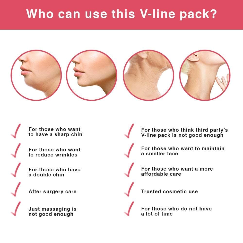 lipo applicator Face V-line Chin up Lift contouring Mask (Belt), Neck Line tightening Cream, 5 Face Lift Masks - for Sagging Double Chin, Chin Slimmer