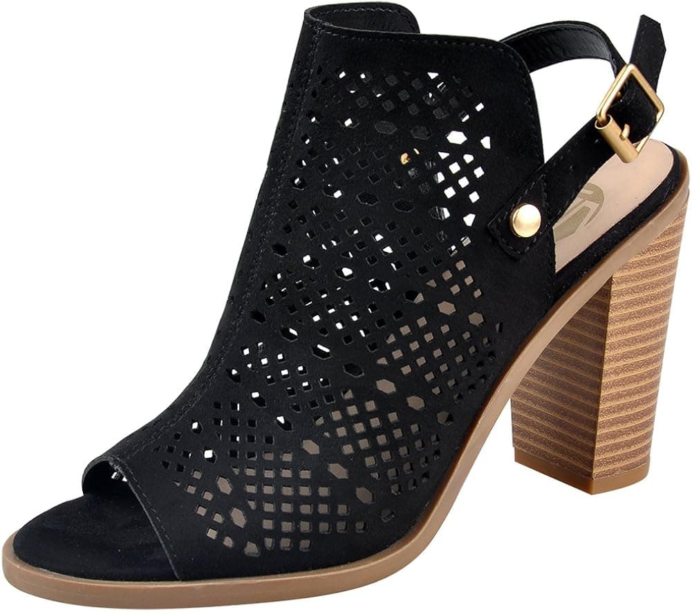 Mylu Open Toe Cutout Ankle Open Buckle High-Heeled Sandal