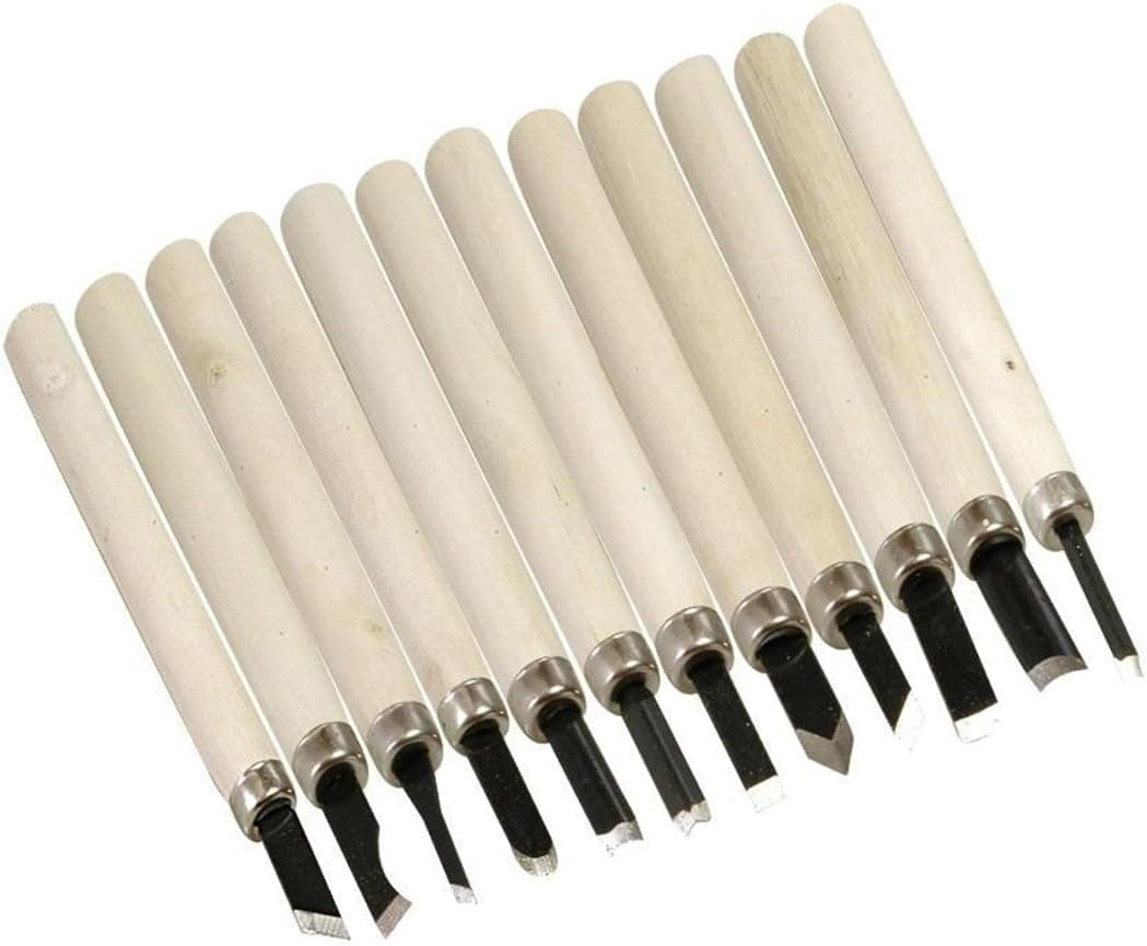 TINKSKY 12pcs Mini Sculpting Art Hand Tool Set Sculpt Woodcarving Set Wood Carving Chisel Tools Kit for Carpenters Wood Turners