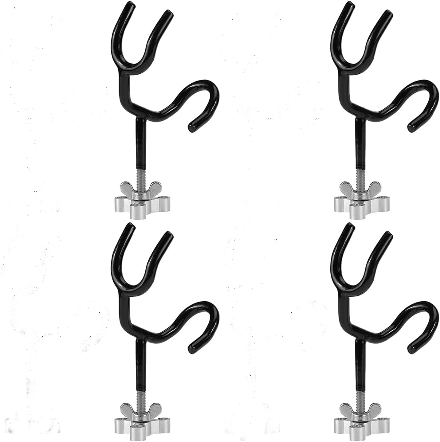 XMSound 25 Degree 4" Wire Form Steel Rod Holder with 3/8-Inch Stem One Position PVC Dipped