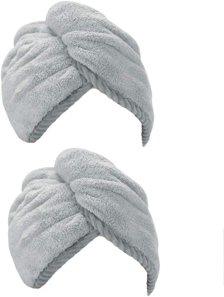 Hair Towel Wrap for Women Long Hair,Quick Drying Towel Hair Microfiber Towel Hair Wrap Towels Hair Drying Towels Rapid Drying Microfiber Hair Towel Wrap 2 Packs