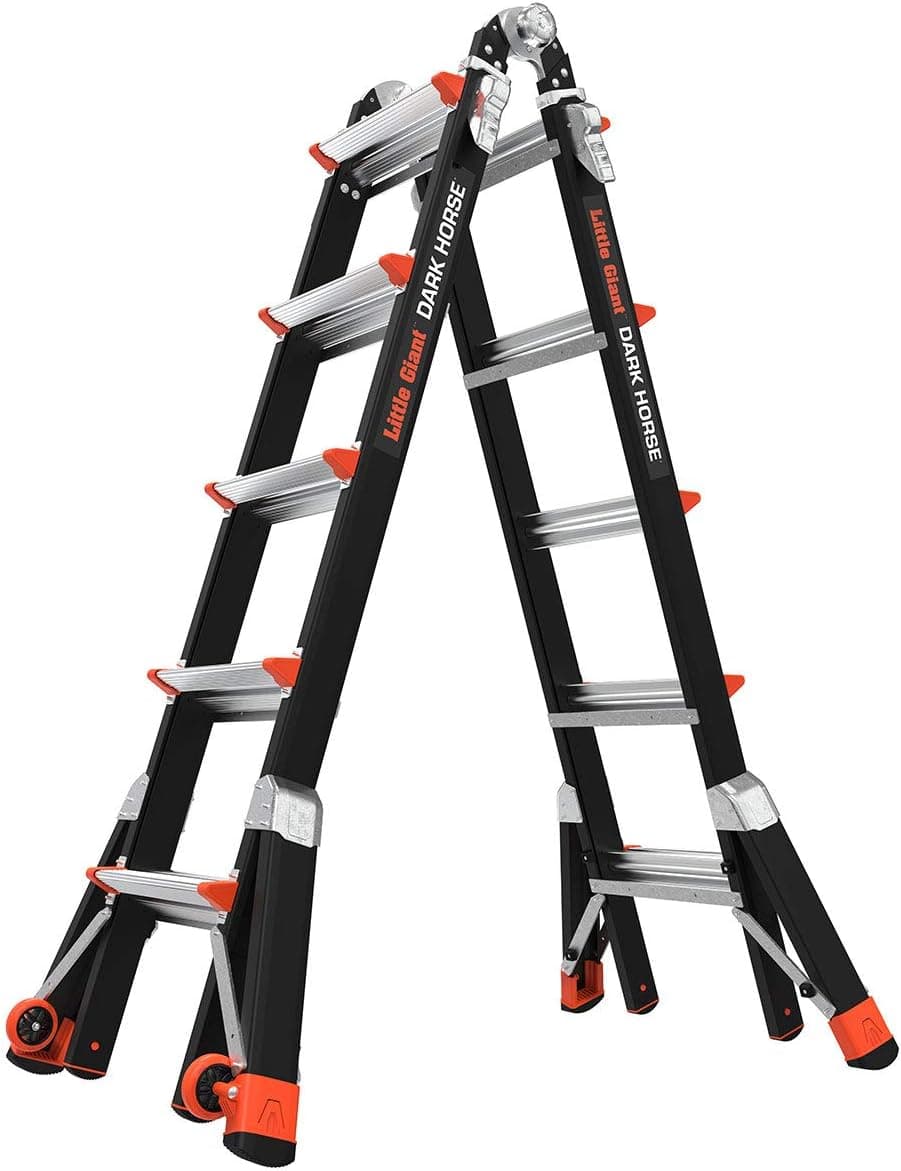 Little Giant Ladders, Dark Horse, M22, 11-19 foot, Multi-Position Ladder, Fiberglass, Type 1A, 300 lbs weight rating, (15145-001)
