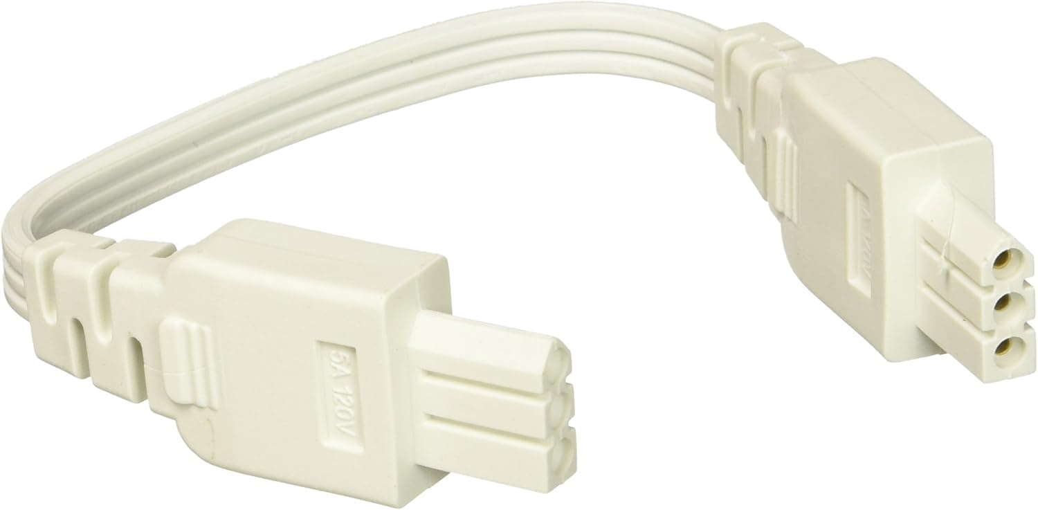 Juno lighting group JC3 8IN WH Undercabined 3-wire jumper cords, 8-Inch, Designer White