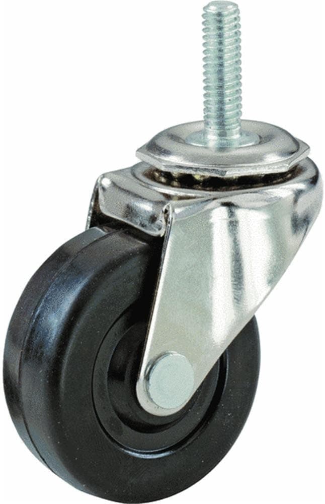 Shepherd Hardware 9196 4-Inch Stem Caster, Soft Rubber Wheel, 1/2-Inch Stem Diameter, 115-lb Load Capacity