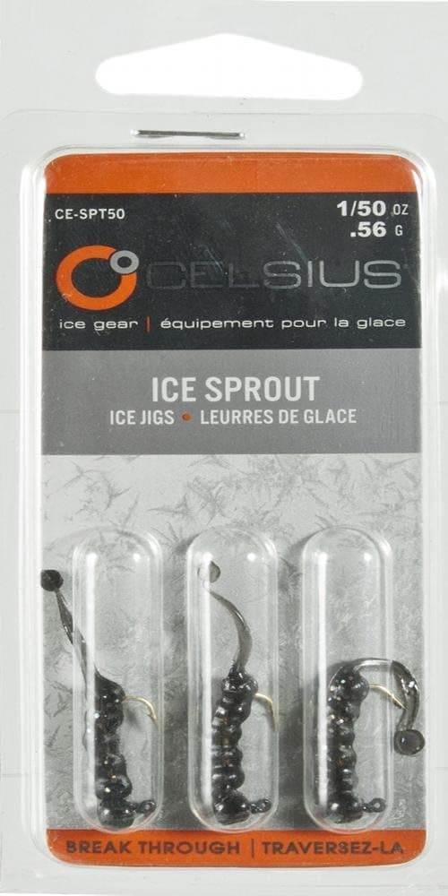Celsius Ice Sprout Jig, 1/50-Ounce, Black