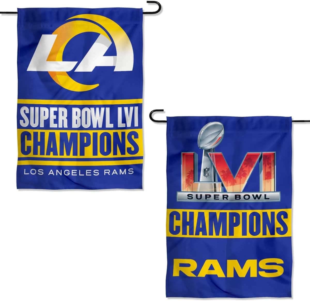 Los Angeles Rams Champions Super Bowl LVI Double Sided Garden Banner Flag