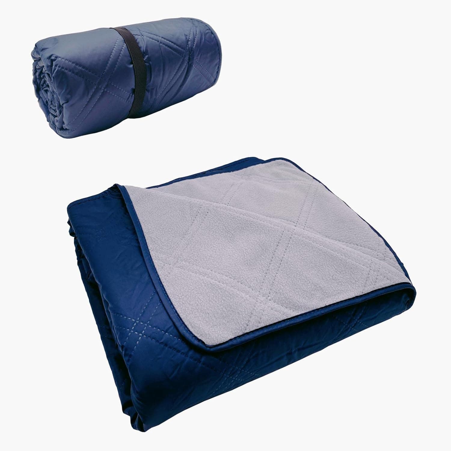 Heaoubo Waterproof Insulated Camping Blanket – Warm and Cozy All-Weather Extra Large Outdoor Blanket for Sports, Beach, Picnic, Park, Car, Boat Travel – Machine Washable (Light Blue)