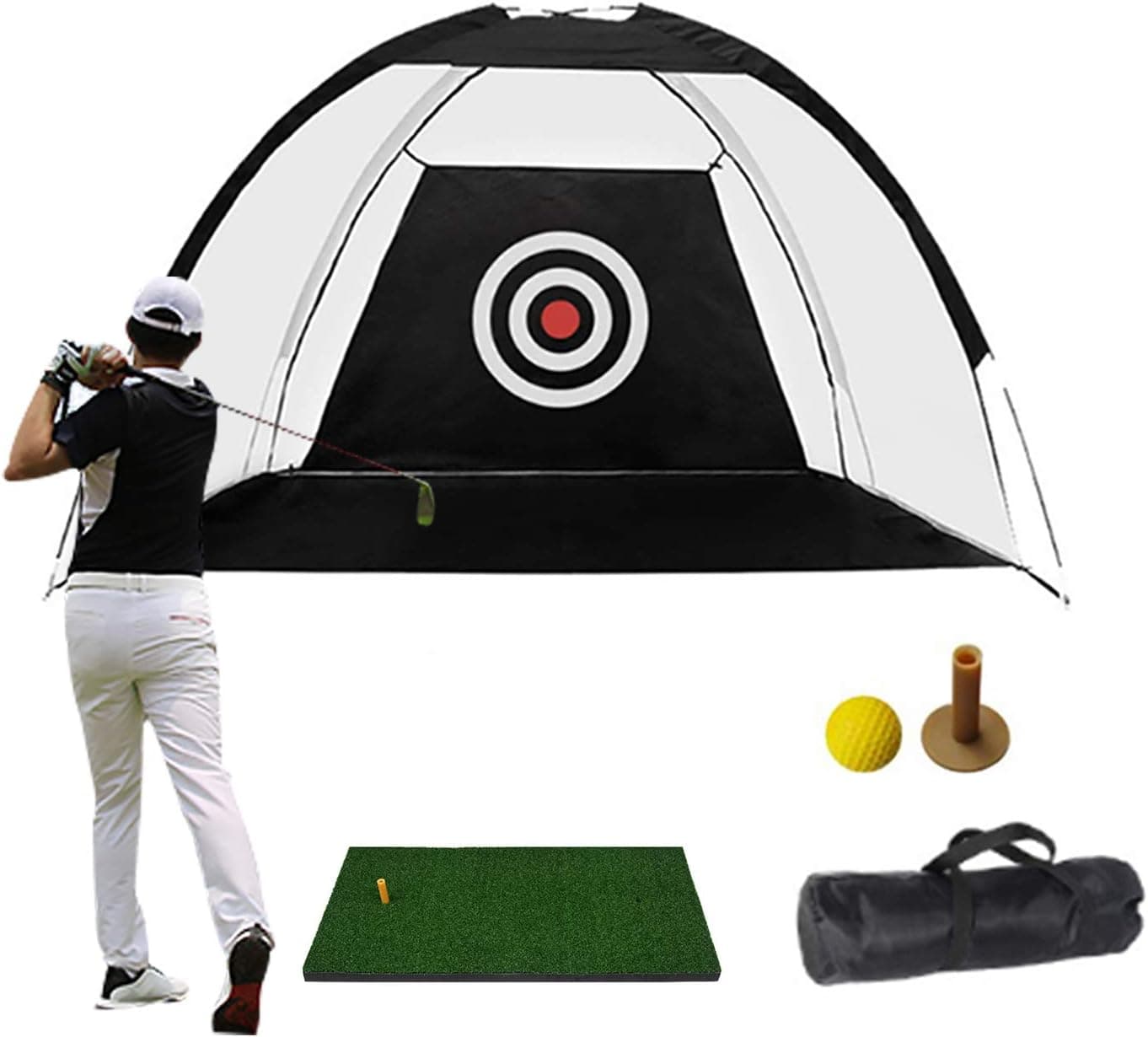 LiveBB Golf Practice Net Hitting Driving - Golf Training Aids Chipping Net Hitting Mat for Indoor and Outdoor Practice in The Backyard