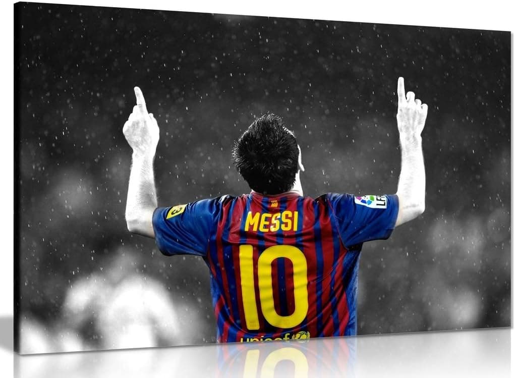 Lionel Messi Barcelona Fc Canvas Wall Art Picture Print (36x24in)