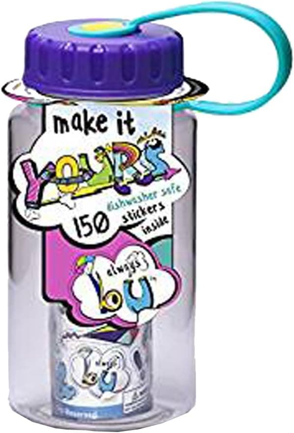 Always B U Make It Yours 12 Oz Water Bottle with Stickers - Purple