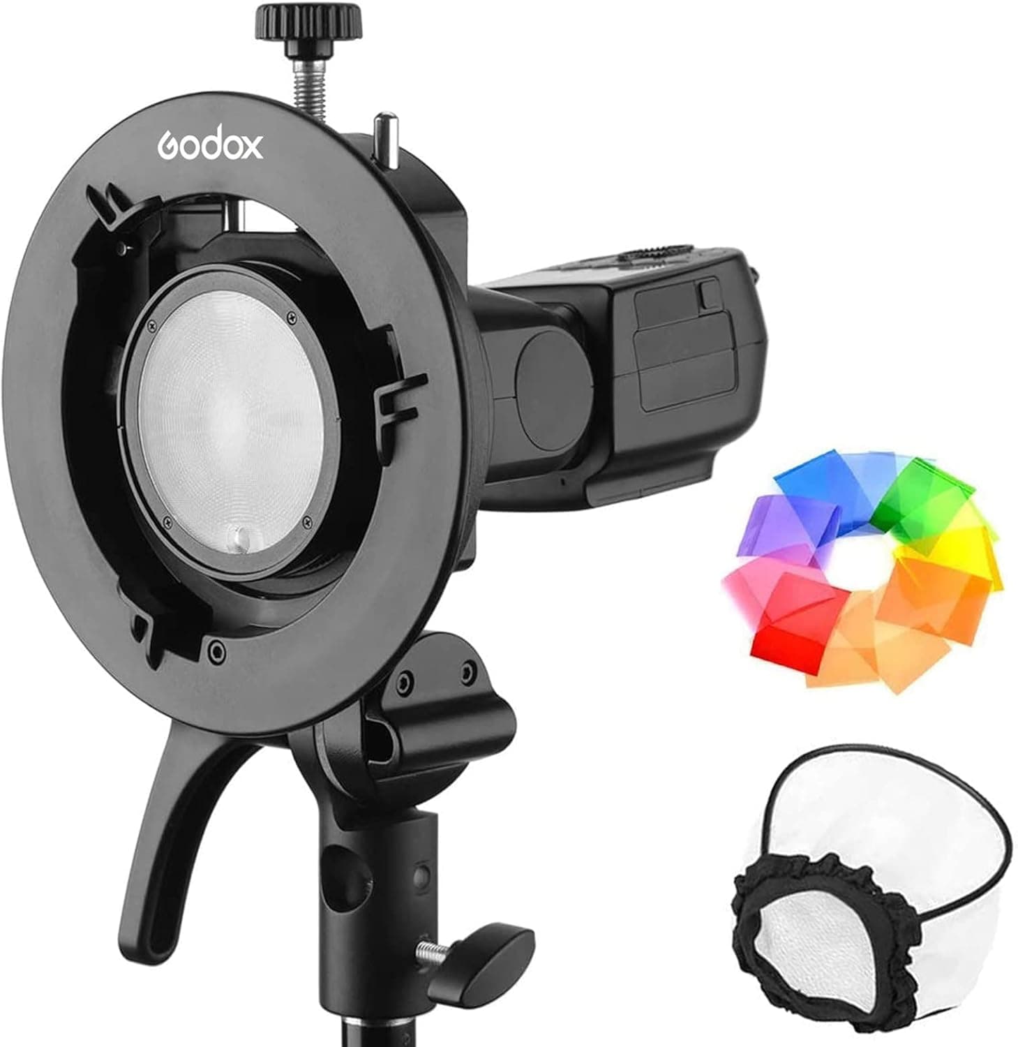 Godox S2 S-Type Speedlite Bracket Bowens Mount Holder for Godox V1 AD200Pro AD400Pro AD200 V860II TT685 TT600 TT350 Flash Strobe Speedlight