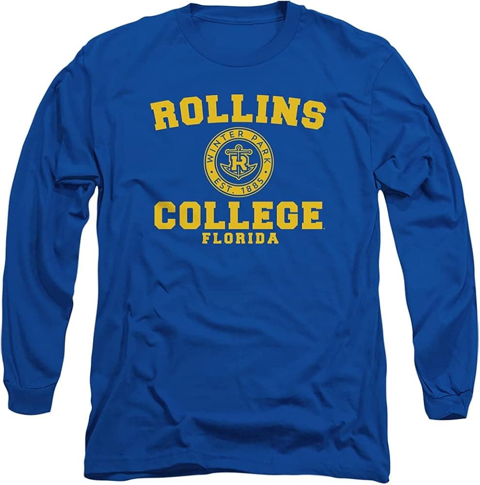 Rollins College Official Circle Logo Unisex Adult Long-Sleeve T Shirt