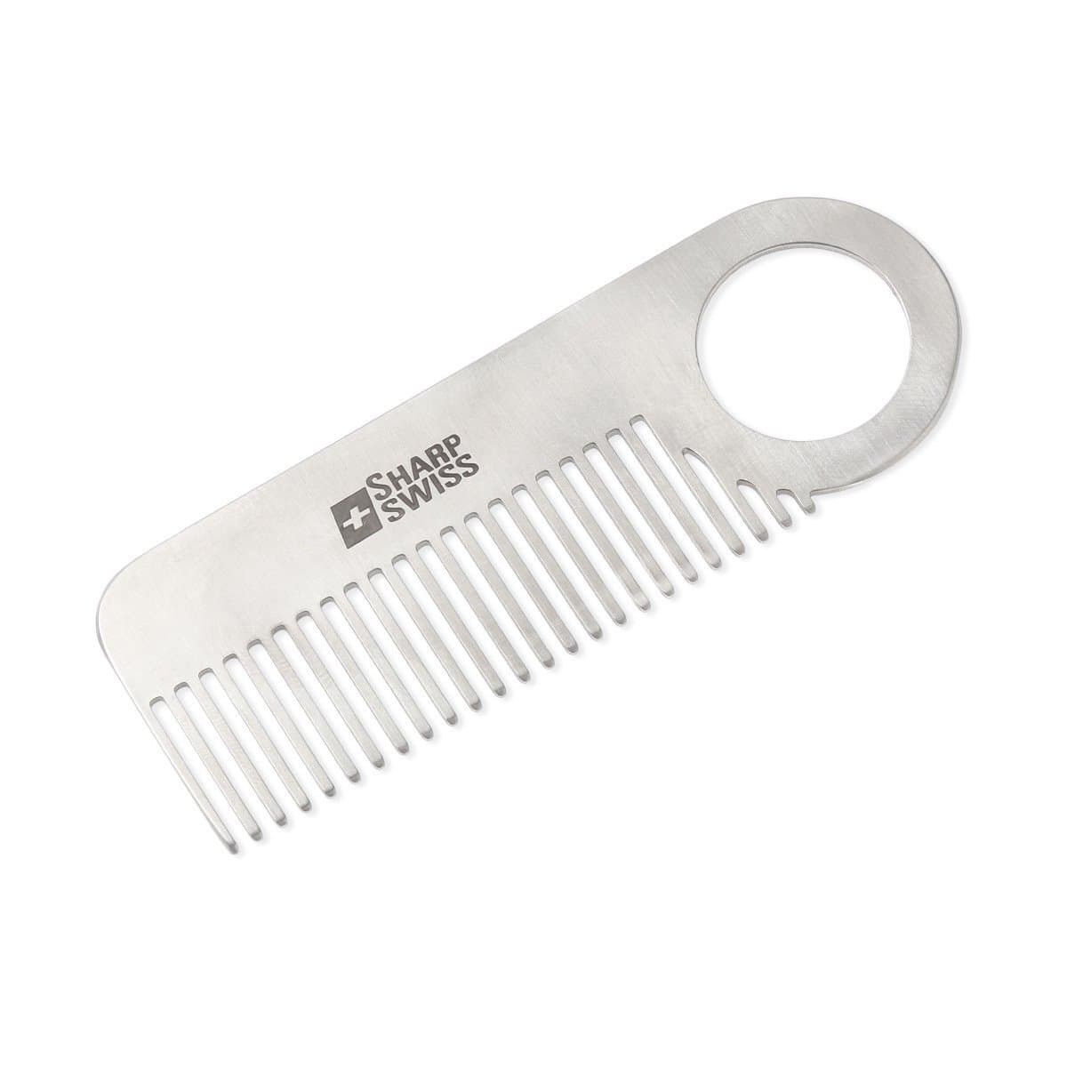SHARPSWISS Stainless Steel Pocket Hair Combs Men Mini Beard Anti-static Comb 3.95inch