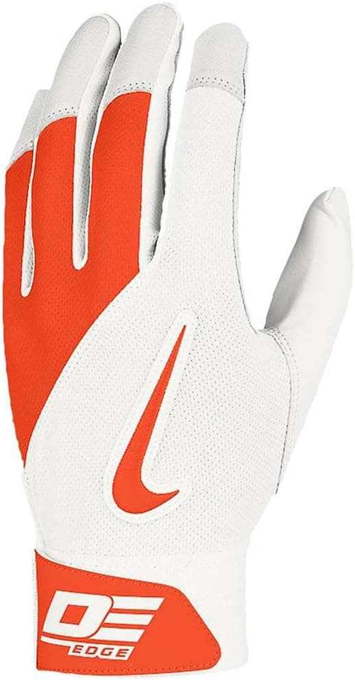 Nike GB0332 Diamond Elite Edge II Batting Gloves - Adult - White/University Red