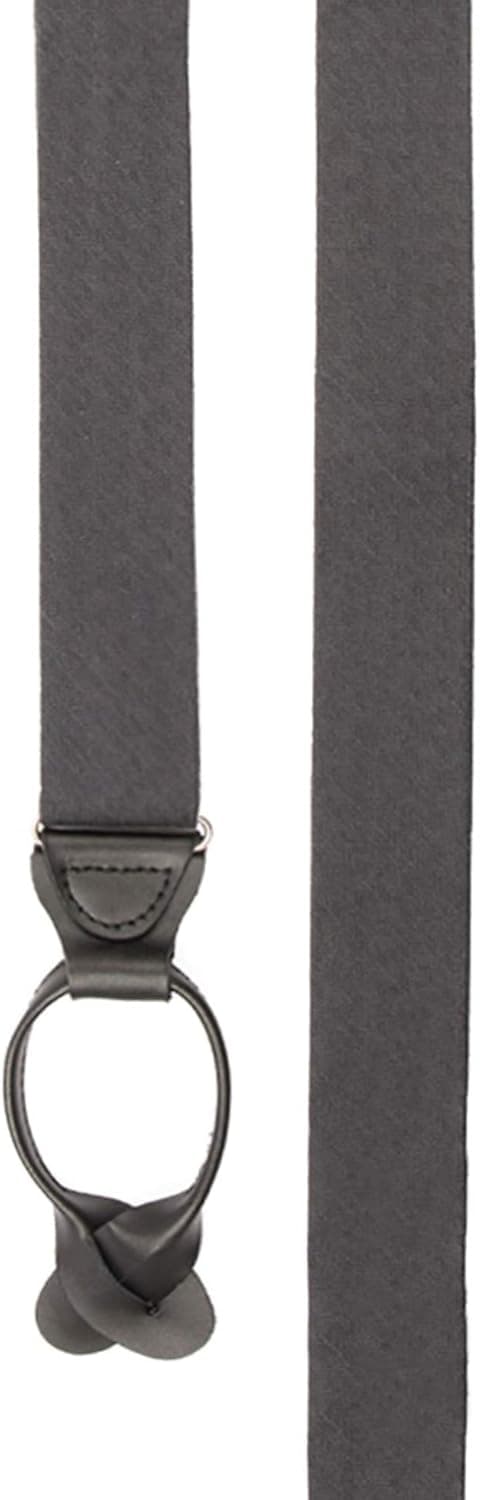 The Tie Bar Wool Blend Charcoal Astute Solid Suspenders