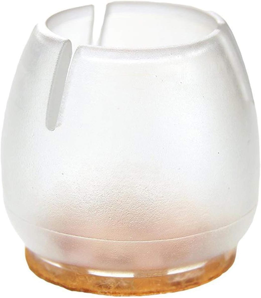 Bloss Chair Leg Covers 12 Pack Leg Caps Silicone Chair Feet Caps Furniture Cups for Wood Floor Furniture Table Chair, Best Round Chair Leg Tips, 1-3/8 to 1-3/4 Inches, Clear
