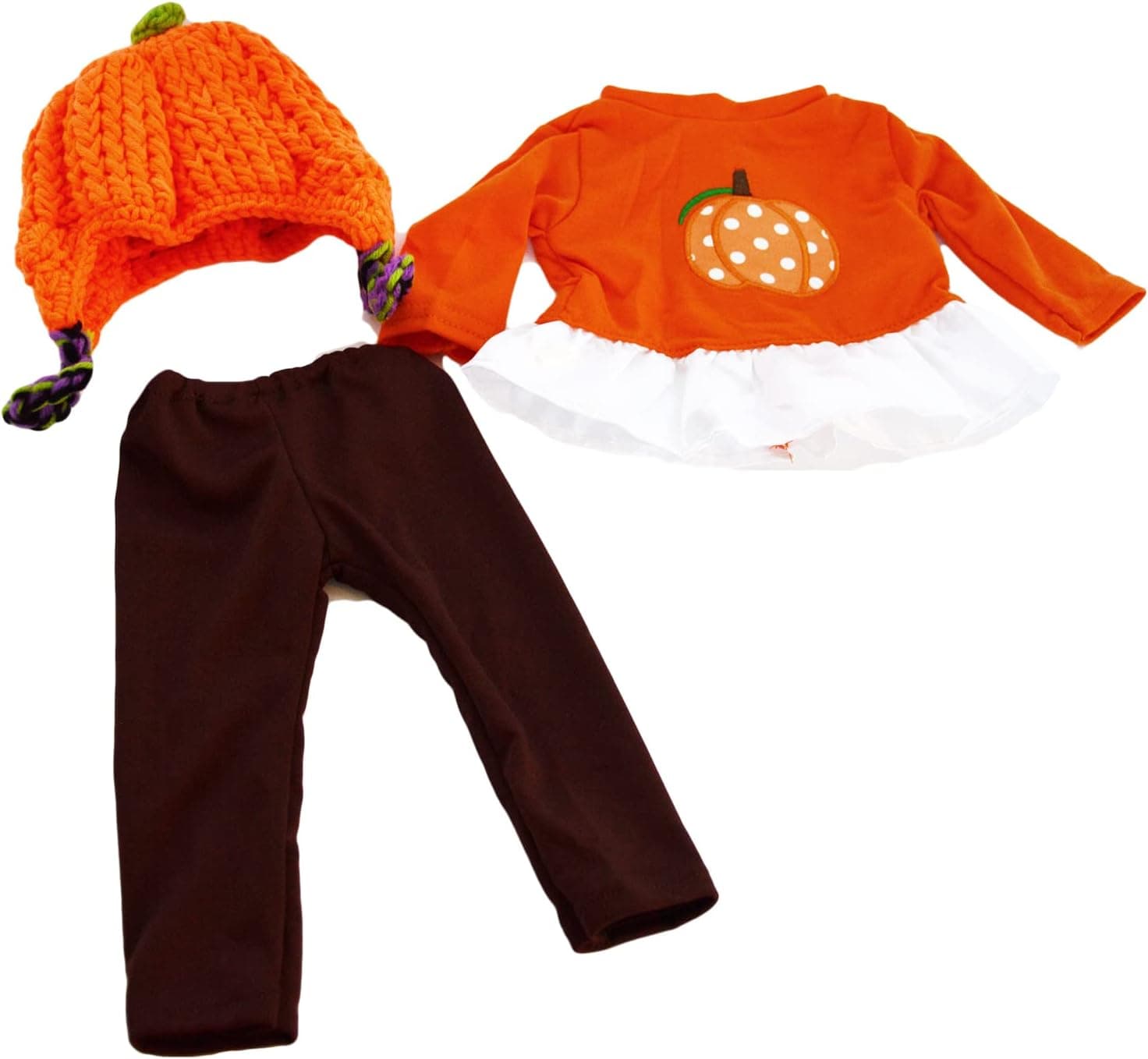 MBD Pumpkin Outfit Fits 15 Inch Baby Dolls- Baby Doll Clothes