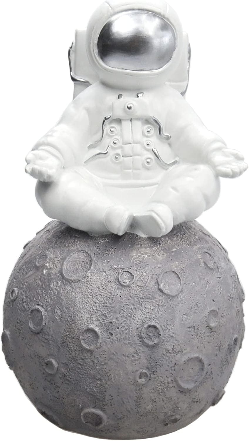 Astronaut&Planet Statues Sculpture Figurine Ornament Desktop Accessories Tabletop Decoration Coin Bank-Sit