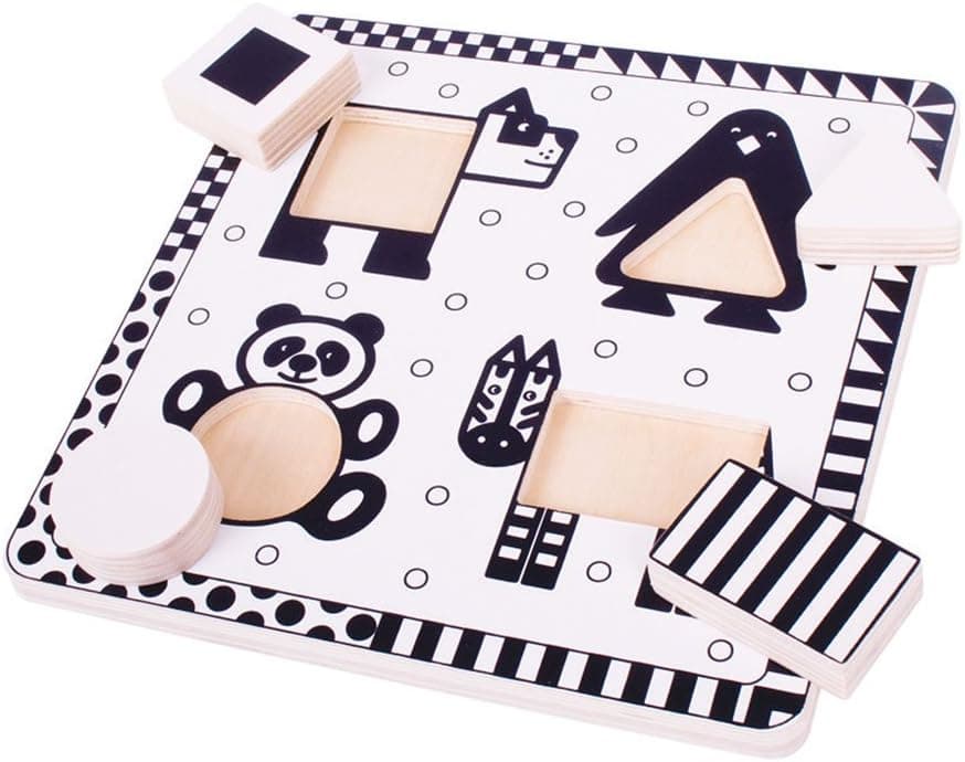 Bigjigs Toys Animals Black and White Puzzle