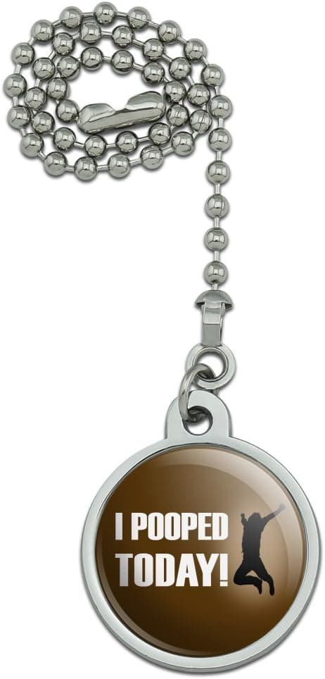 GRAPHICS & MORE I Pooped Today Jumping for Joy Ceiling Fan and Light Pull Chain