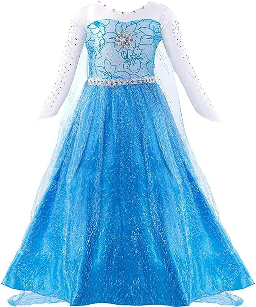 Boyehaoz Girls Princess Dress up Costumes shiny long shawl girls birthday party Cosplay Halloween dress Kids&Accessories