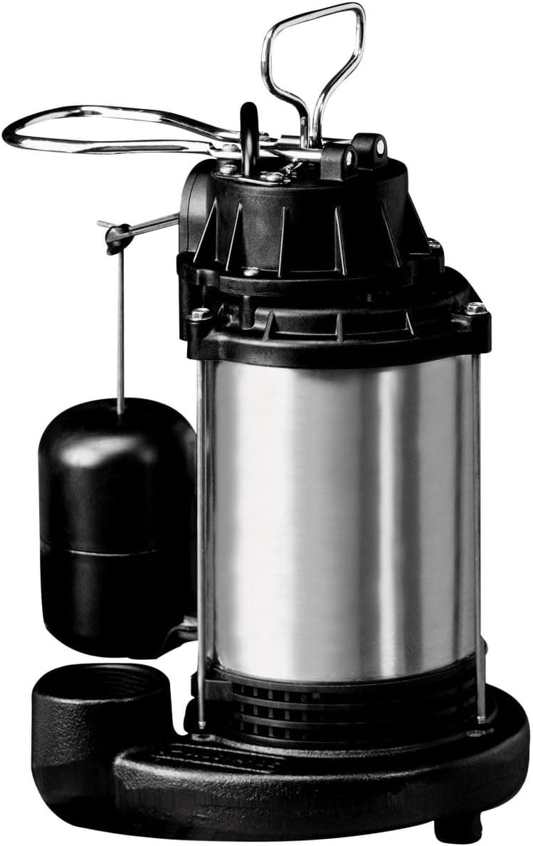 Wayne EE980 Energy Efficient 3/4 HP Submersible Stainless Steel/Cast Iron Sump Pump