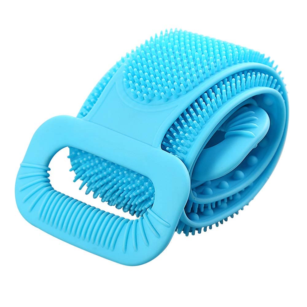 Updated Extra Long Silicone Back Exfoliating Scrubber for Shower 35“, Handle Body Washer,Dual Sided Bath Body Scrub Brush for Gently Cleansing & Massaging for Men Women,Relax Your Body
