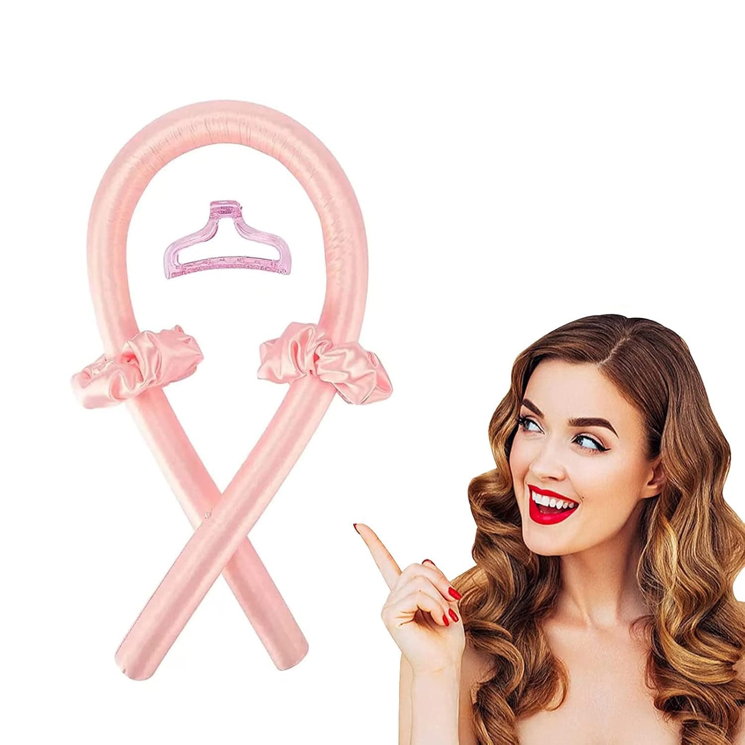 Women Heatless Curling Rod Rollers Heatless Curling Rod Headband Women Heatless Hair Curlers For Long Hair,Heatless Hair Curlers Hair Rollers No Heat Curls Silk Ribbon