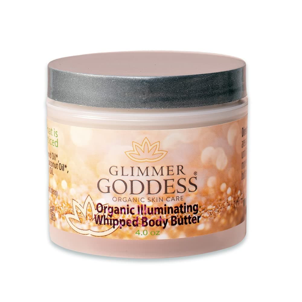 GLIMMER GODDESS Organic Whipped Body Butter - Super Level 3 Bronze Shimmer, 4.0 oz