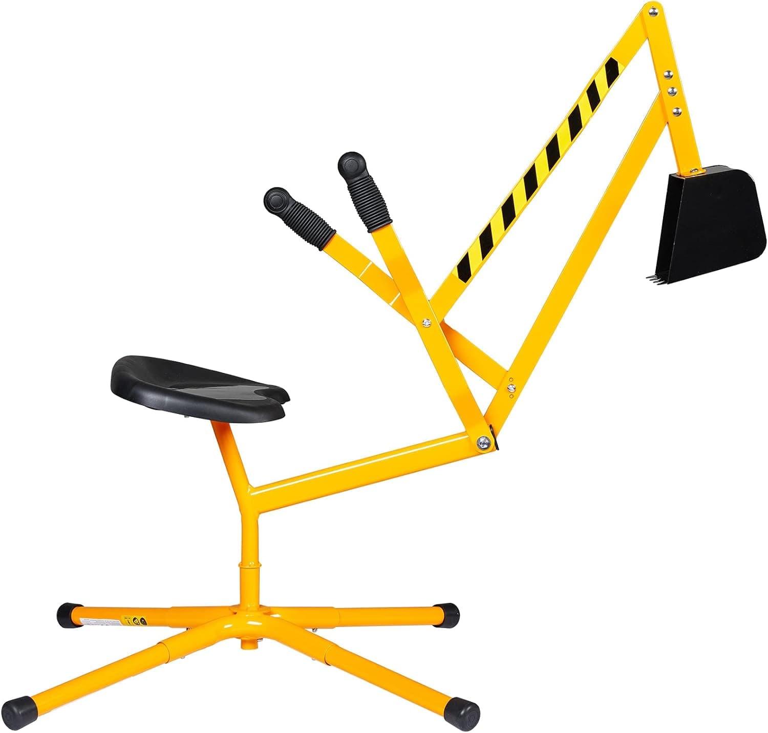 Albott Ride On Excavator Working Sand Crane with 360° Rotation Seat, Great for Sand, Beach, Snow, Dirt, Steel Outdoor Play Toy for Ages 3 and Up(Yellow)