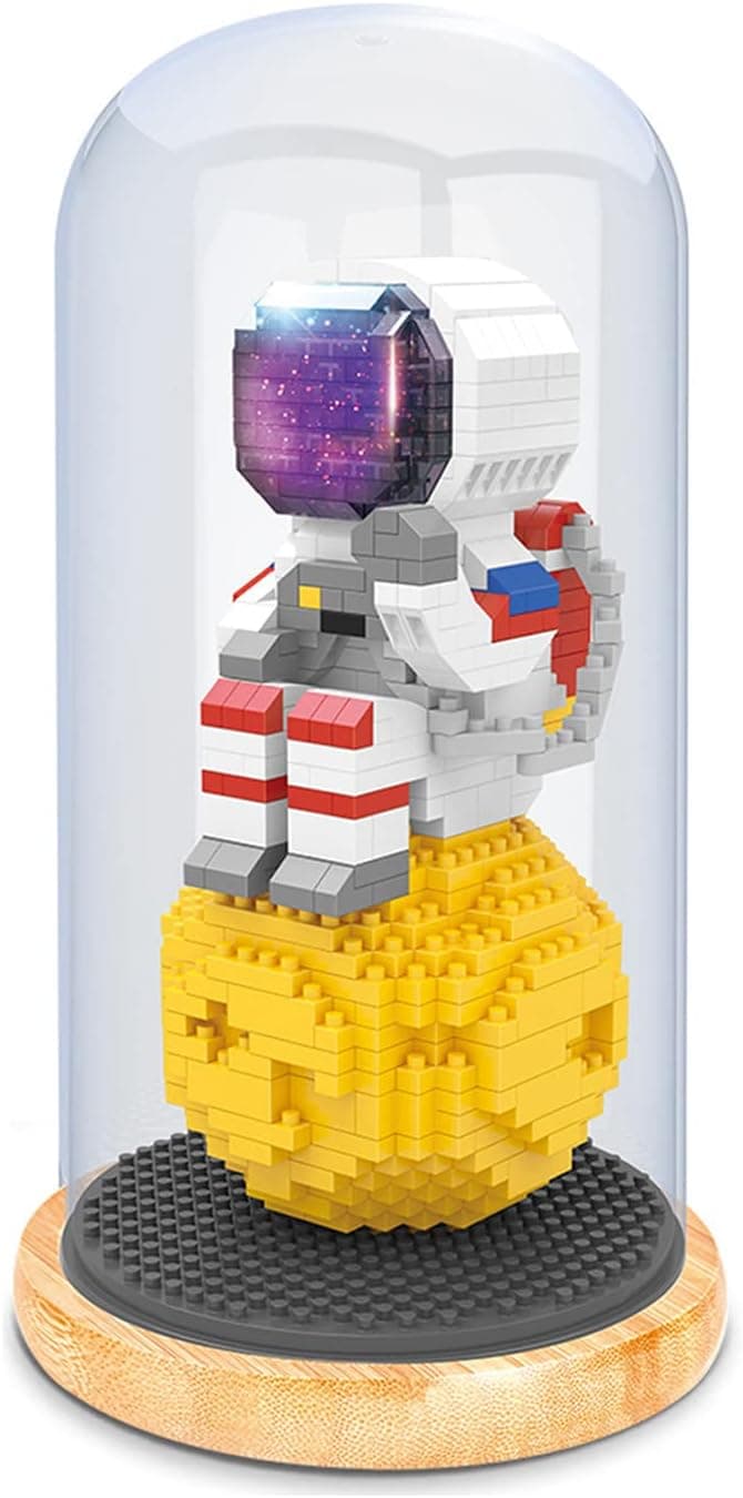 BYDEAS Universal Building Block Astronaut Model Building Toys Gift Miniature Blocks Mini Block Set DIY Block Toys Lunar Astronaut (with Light)