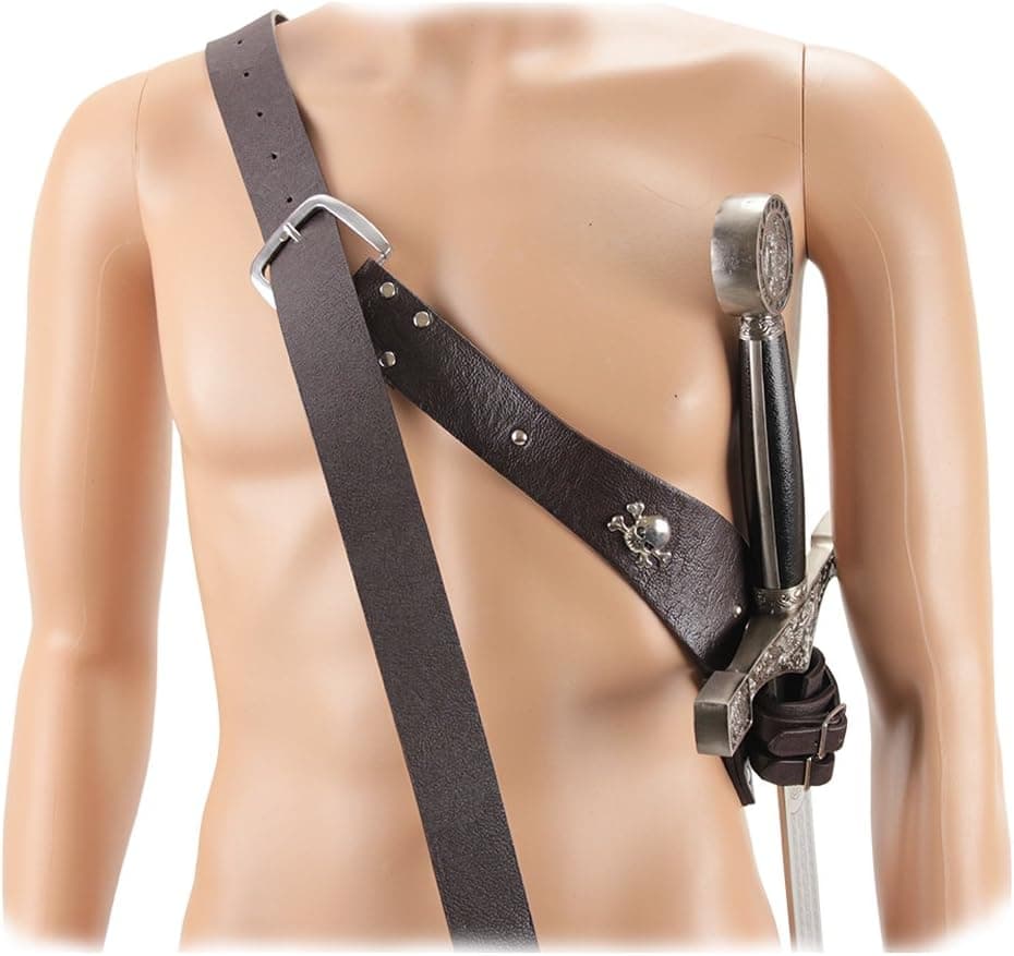 WJ Brown Leather Over The Shoulder Sword Frog M2320