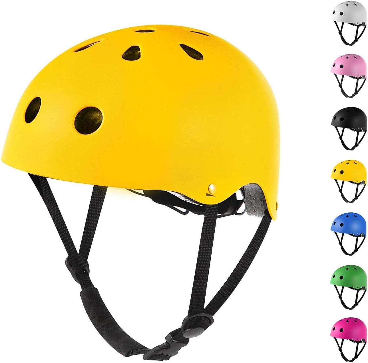 Sposuit Skateboard Helmet, Comfortable Wearing for Kids Youth Adult, Adjustable Helmet for Skateboarding Cycling Bike Scooter Roller Skate Skating BMX Rollerblading