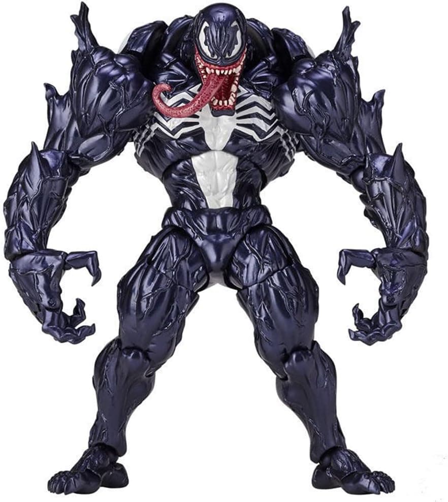 EROCK Carnage Venom Action Figure Anime, Collectible Figures Venom Statue Toy Action Figures Anime Toy Decoration Ornaments Gift, 7-inch (Venom Black Fat)